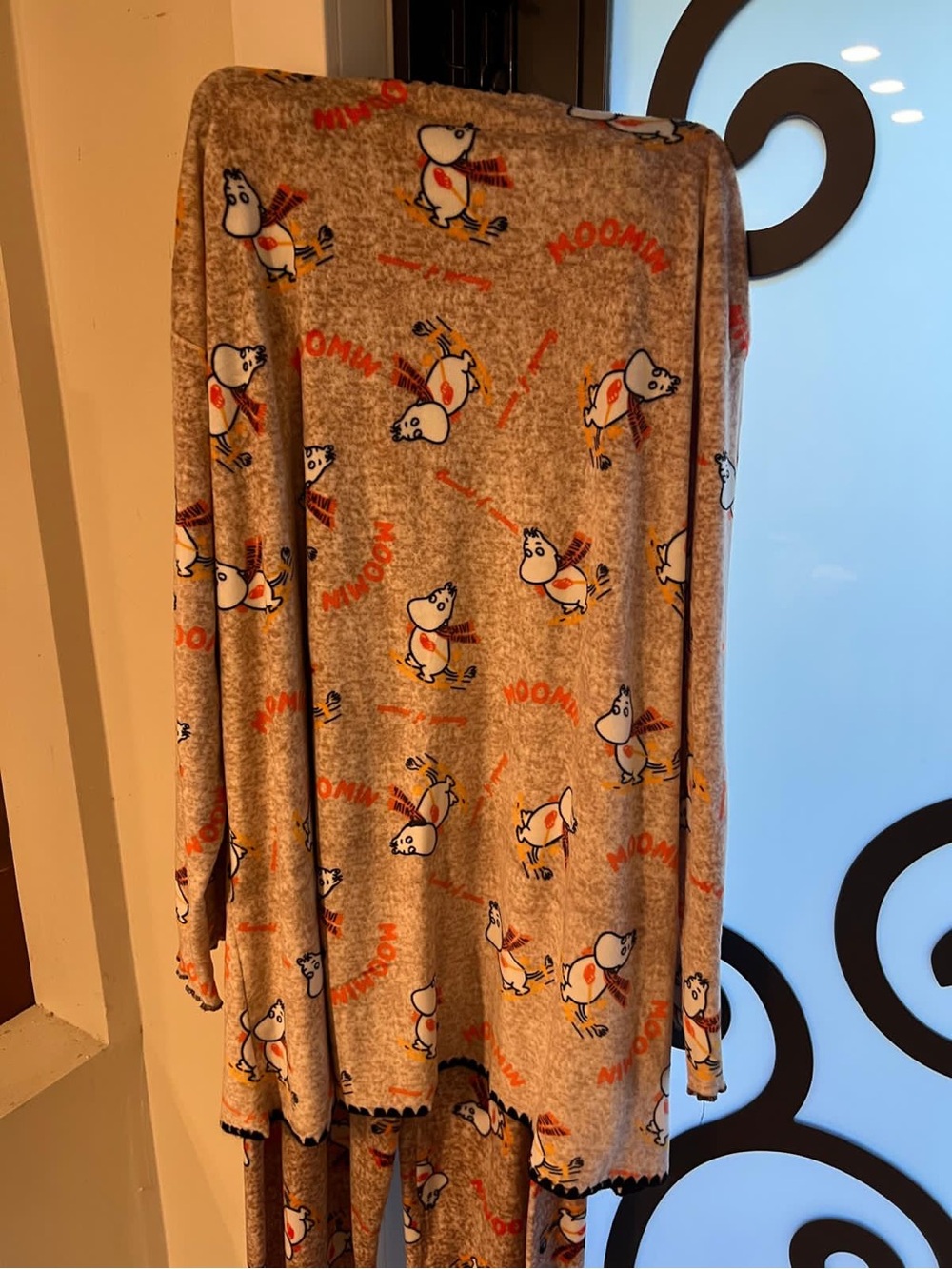 Cozy Beige Moomin Print Pajama Set